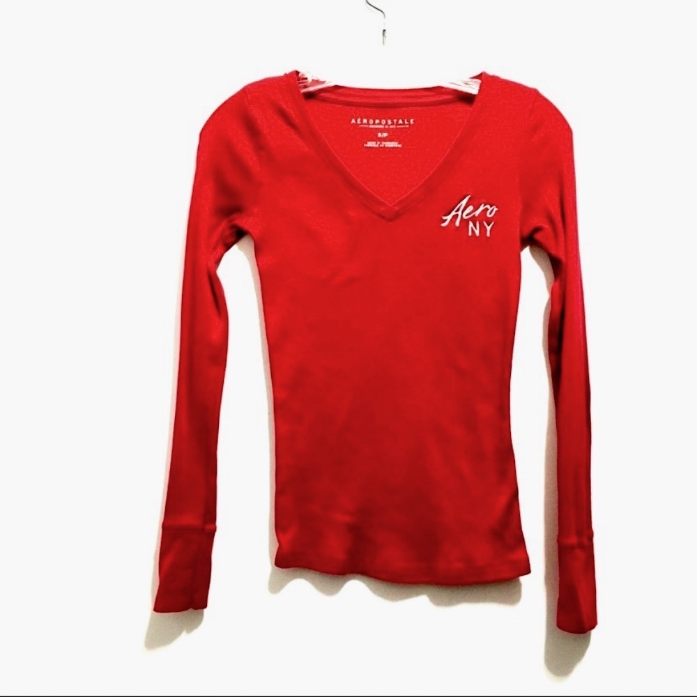 Aeropostale Women’s Red Long Sleeves Top